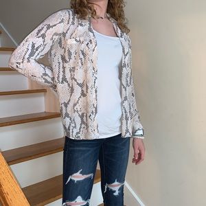 Portofino Snake Skin Button Up Blouse🐍